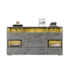 Cassettiera Okwish 140 cm con illuminazione LED e 2 ante in Anteprima dell’immagine prodotto 12