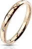 Damen Ring Edelstahl Zirkonia Kristalle Herren Stapelring Produktbild-Vorschau 1