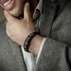 SERASAR | Pánsky Kožený Náramok [Ring] z Stainless Steel | Náhľad obrázku produktu 5