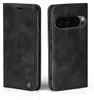 A black flip case for a Google Pixel phone, shown from the front and back. Produktbild-Vorschau