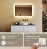 Prostokątne lustro łazienkowe z oświetleniem LED 100x70 cm, Podgląd zdjęcia produktu 4