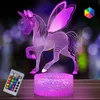 3D LED -Nachtlicht Einhornform, Wiederaufladbares  (Ohne Produktbild-Vorschau 1