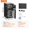 A product image showing a safe with dimensions and accessories, along with a text description of its specifications. Produktbild-Vorschau