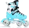 A single blue and white inline skate with decorative patterns. Anteprima dell’immagine prodotto