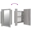 vidaXL Armoire à miroir LED gris Sonoma 40x12x45 cm Bois Voir les images du produit 14
