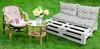Amilian Palettenkissen SET Gartenkissen mit Rückenkissen Produktbild-Vorschau 4