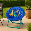 Relaxdays Moonchair Kinder, Dino, faltbar, HxBxT: 47 x 50 x Produktbild-Vorschau 2