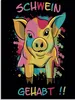 ARTland Glasbild Schwein Gehabt Größe: 45x60 cm Produktbild-Vorschau 1