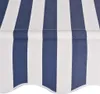 vidaXL Store rétractable manuel 300 cm bleu/blanc rayé Voir les images du produit 4