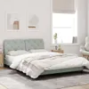 The Living Store Bettgestell mit LED-Leuchten Hellgrau Produktbild-Vorschau 6