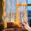 LED Lichtervorhang 3x3m Warmweiß USB mit Fernbedienung 300 Produktbild-Vorschau 5