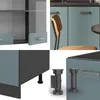 Singleküche Vicco R-Line Blau-Grau 140 cm , AP Marmor, Produktbild-Vorschau 6