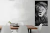 MuchoWow® Poster Wildlife - Löwe - Schwarz - Weiß 60x120 cm Produktbild-Vorschau 2