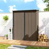 Outsunny Gerätehaus mit Pultdach 1,34 m² Metall Gartenhaus Produktbild-Vorschau 8