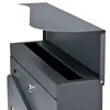 A close-up view of a modern anthracite mailbox with a newspaper compartment. Produktbild-Vorschau