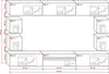 A technical drawing or diagram of a modular furniture system, showing different units and their dimensions. Produktbild-Vorschau
