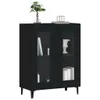vidaXL Kredens czarny 69,5x34x90 cm Materiał drewnopochodny Podgląd zdjęcia produktu 3