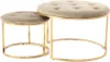 Hocker Becky 800 2er-Set Taupe / Gold Produktbild-Vorschau 2