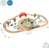Holz-Eisenbahn ZOO mit Puzzlematte – Zug, Schienen, Tiere, Produktbild-Vorschau 8