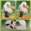 A collage of images showing a noodle and vegetable cutter in use and its components. Produktbild-Vorschau