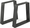 Two black metal table legs are shown against a white background. Náhled obrázku produktu