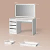 Schminktisch Livinity Imola Weiß/Gold 120 cm mit Produktbild-Vorschau 7
