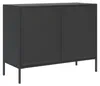Selsey Velveto – Buffet à 2 portes, noir, 100 cm Voir les images du produit 1