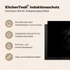 KitchenYeah© Herdabdeckplatte Leopard - Augen - Schwarz , Produktbild-Vorschau 6