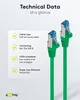 Cavo patch CAT 6A, S/FTP (PiMF), verde, 50 m - conduttore Anteprima dell’immagine prodotto 6