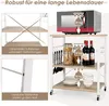 COSTWAY 3 Ebenen Servierwagen Rollwagen mit Verstellbarer Produktbild-Vorschau 4