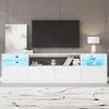Merax Hochglanz TV-Schrank mit LED, TV Lowboard mit 4 Türen Produktbild-Vorschau 9