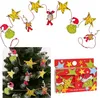 Grinch Weihnachtsgirlande aus Holz, Weihnachtskette Produktbild-Vorschau 1