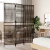 Paravent 3-tlg. Braun Poly Rattan Produktbild-Vorschau 3