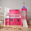 Homestyle4u Hochbett 90x200 mit Rutsche Turm Tunnel Produktbild-Vorschau 13