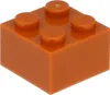 Lego® 2x2 Stein 3003 - 100 Stück Dunkles Orange Produktbild-Vorschau 1