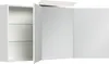 Badezimmer Spiegelschrank 3-türig LED-Acryllampe 140cm Weiß Produktbild-Vorschau 2