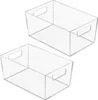 Aufbewahrungsbox 2er-Set Ablagebox Organizer mit Griffen Produktbild-Vorschau 1