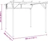 vidaXL Pergola mit Versenkbarem Dach Cremeweiß 3x3 m Stahl Produktbild-Vorschau 6