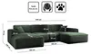 Kaiser Möbel Ecksofa, Eckcouch U form, Wohnzimmer Couch Produktbild-Vorschau 6
