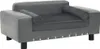 vidaXL Hundesofa Grau 81x43x31 cm Plüsch und Kunstleder Produktbild-Vorschau 8