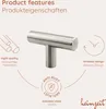 12x Möbelknöpfe Silber Schrankknöpfe Edelstahl Möbelgriffe Produktbild-Vorschau 3