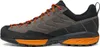 Scarpa Mescalito Approach Schuhe in Grau und Schwarz mit orangen Akzenten; seitliche Ansicht. Produktbild-Vorschau