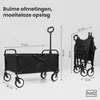 IvoQ Faltbarer Bollerwagen Schwarz – Tragfähigkeit 80 kg – Produktbild-Vorschau 2