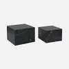 Two square coffee tables with a black marble look. Anteprima dell’immagine prodotto
