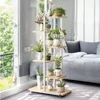 Blumenständer 113 x 60 x 20 cm weiß-braun Produktbild-Vorschau 7