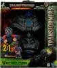 Product packaging for a Transformers Optimus Primal toy, featuring a child wearing a mask and a small toy figure. Produktbild-Vorschau