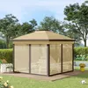 Outsunny Pavillon 3,3x3,3m, wasserabweisend Stabil Produktbild-Vorschau 2