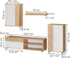 Wohnwand Vicco Berno Goldkraft Eiche/Weiß 4-teiliges Set, Produktbild-Vorschau 3