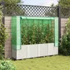 Hochbeet mit Gewächshaus-Aufsatz Rattan-Optik 160x40x153 cm Produktbild-Vorschau 3