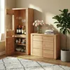 Kommode Kernbuche 90 cm Massivholz-Front 2-türig Sideboard Produktbild-Vorschau 3
